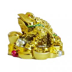 Žába hojnosti ingot - zlatá, 50mm